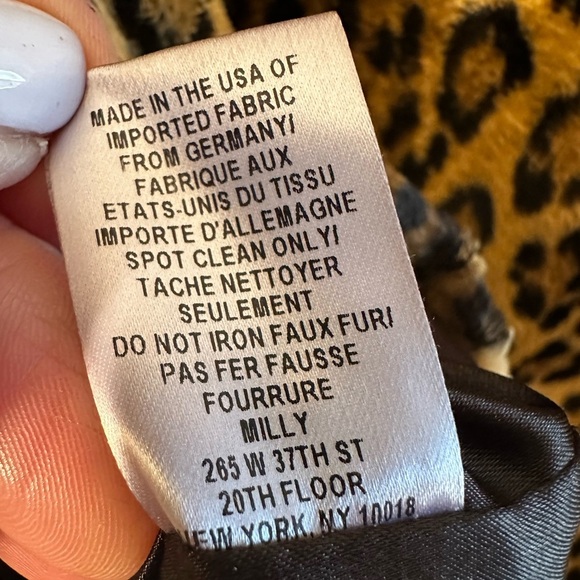 MILLY 6 Animal Print Leopard Faux Fur Lamb Leather Sleeveless MINT USA Baddie - Picture 9 of 12
